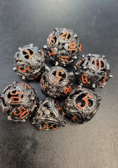 Metal Round Dragon Dice Set
