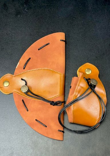 PU Leather Dice Bag – Brown