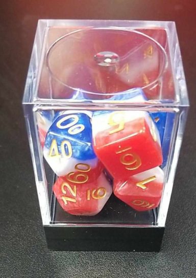 3-Layer Strata & Gold RPG Dice Set