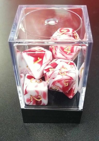 Cherry Cream RPG Dice Set