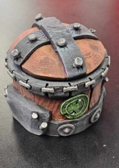 Painted Half-Orc Dice Box