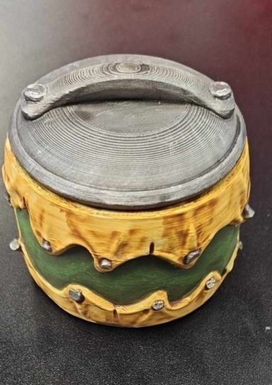 Painted Barbarian Dice Box