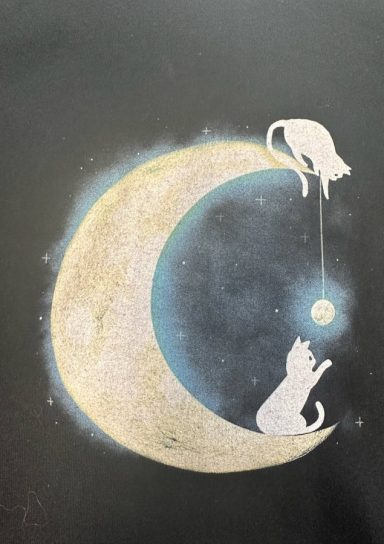 Cats on Moon Sweatshirt