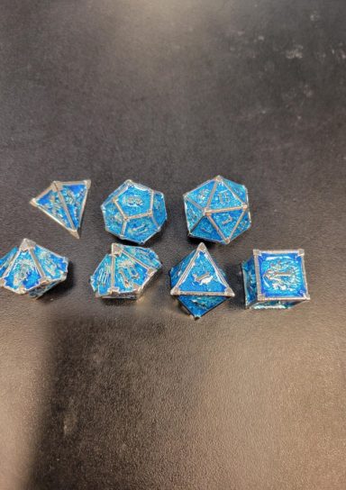 Cthulu Metal RPG Dice Set