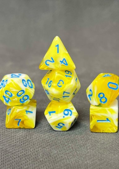 Lemon Cream RPG Dice Set
