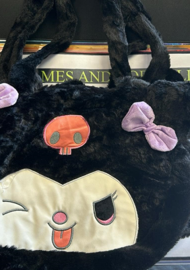 Stuffed Black Kuromi Backpack
