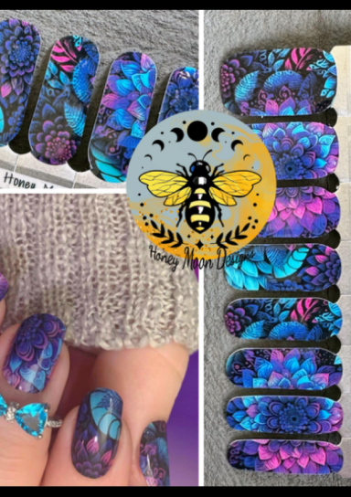 Petaled Mandala Nail Strips