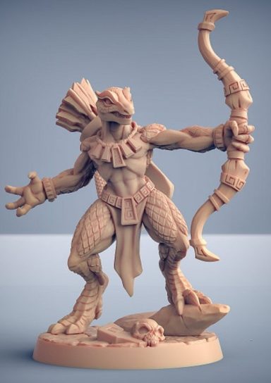 Goldmaw Lizardfolk F-28mm