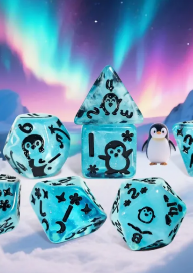 Penguin Glow in the Dark Dice